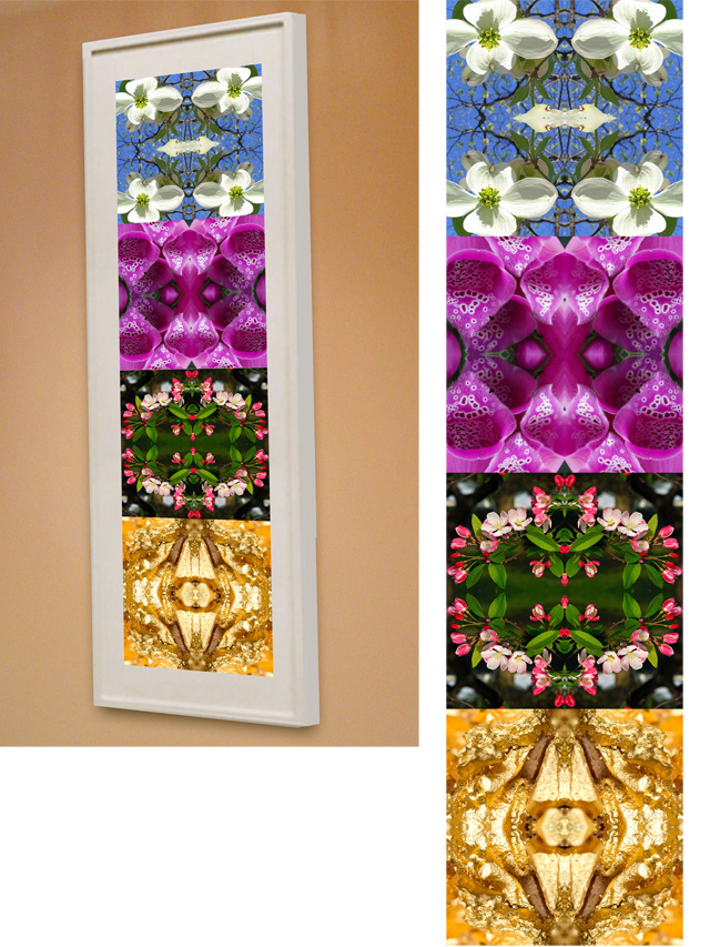 Flower Shower Mandala Bouquet: Dogwood, Foxglove, Crabapple, Gold