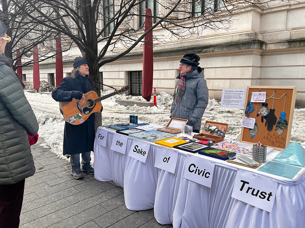 SuRan Song, For the Sake of Civic Trust, 2026 outside The Metropolitan Museum of Art NYC